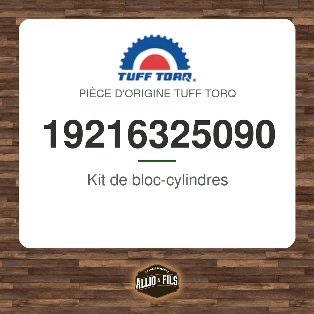 Kit de bloc-cylindres - Tuff Torq 19216325090