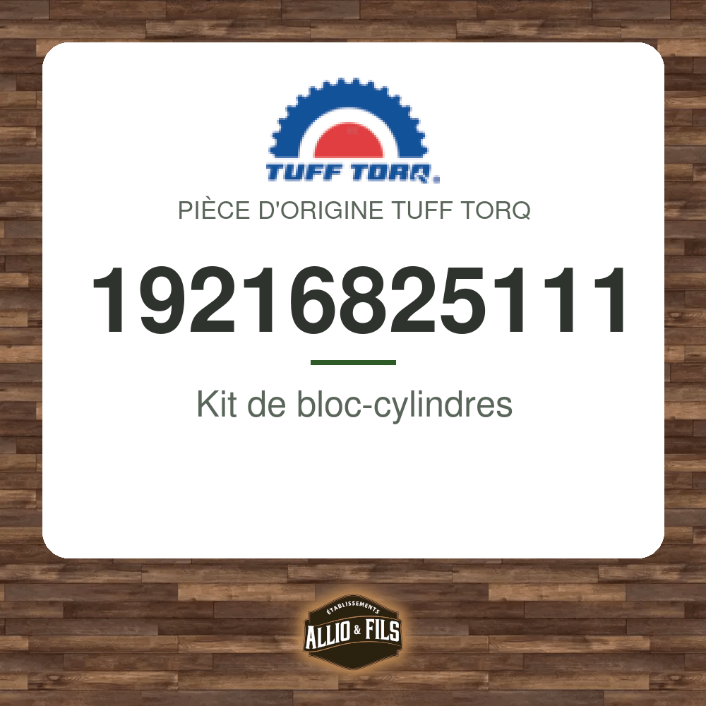 Kit de bloc-cylindres - Tuff Torq 19216825111