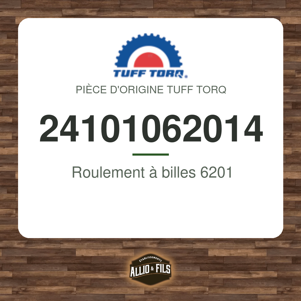 Roulement à billes 6201 - Tuff Torq 24101062014