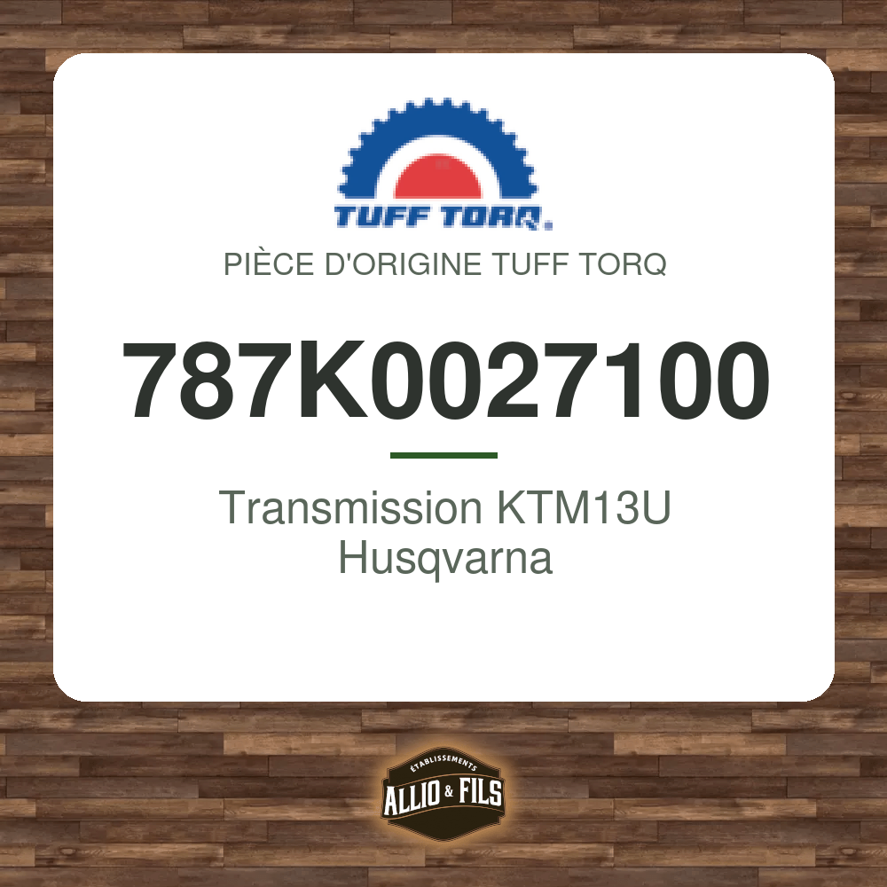 Transmission KTM13U Husqvarna - Tuff Torq 787K0027100