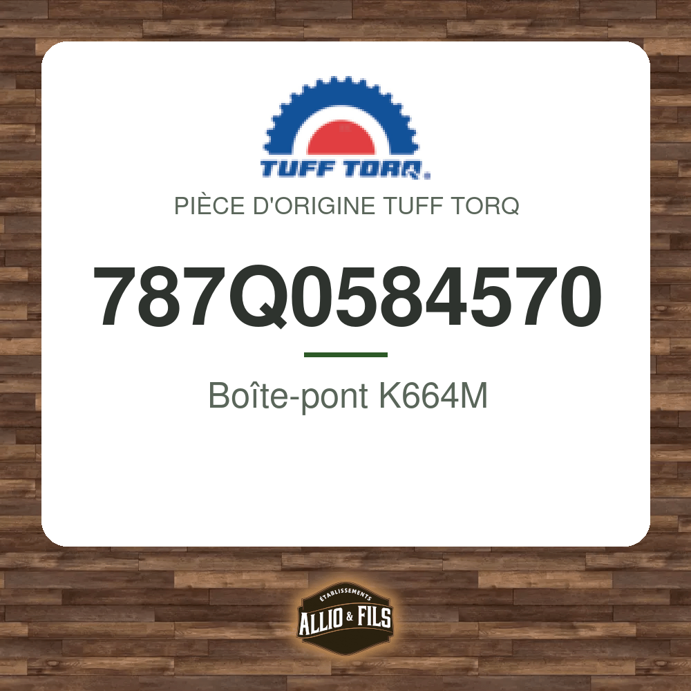 Boîte-pont K664M - Tuff Torq 787Q0584570