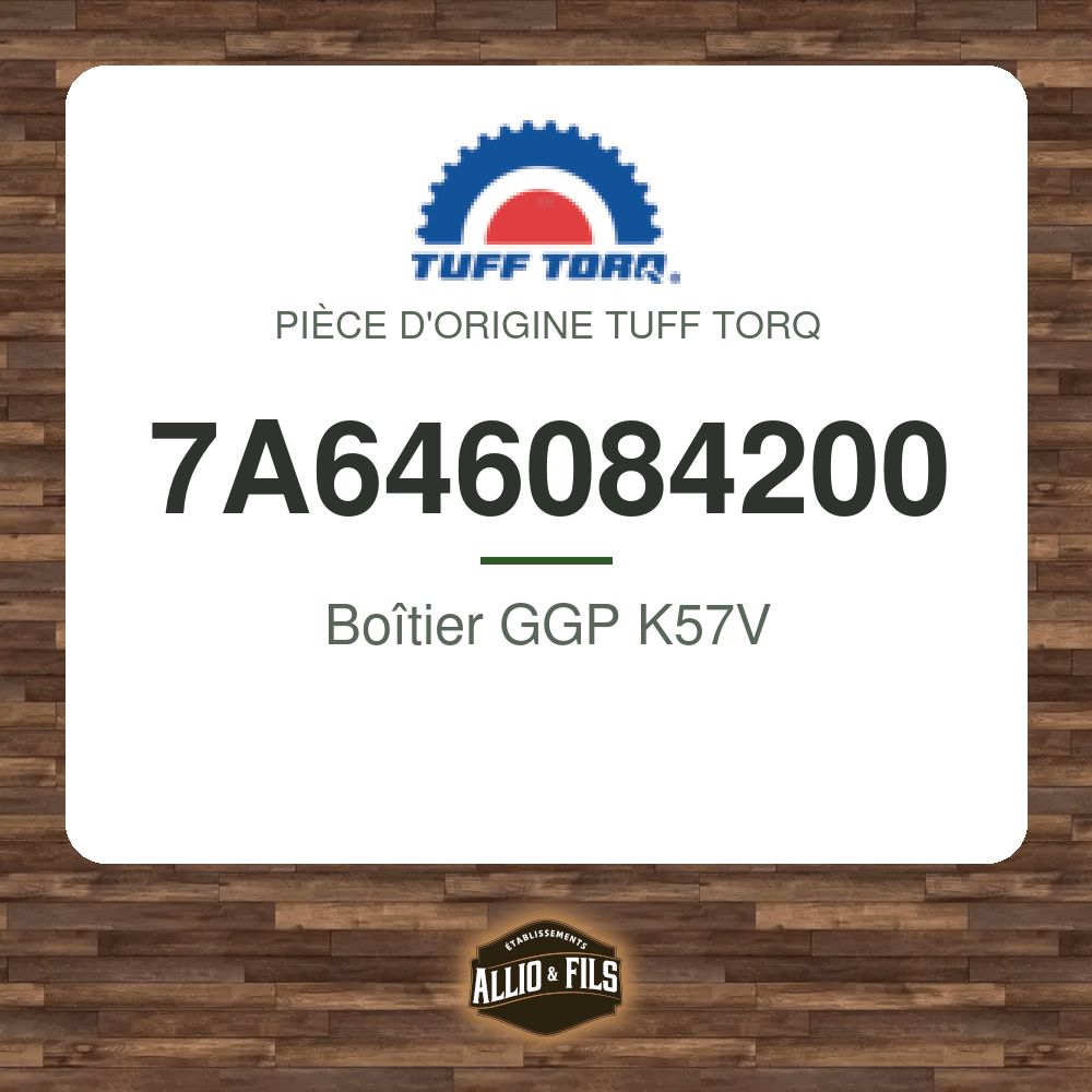 Boîtier GGP K57V - Tuff Torq 7A646084200