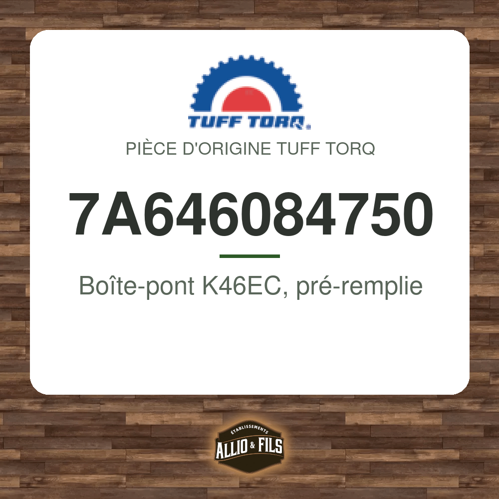 Boîte-pont K46EC, pré-remplie - Tuff Torq 7A646084750