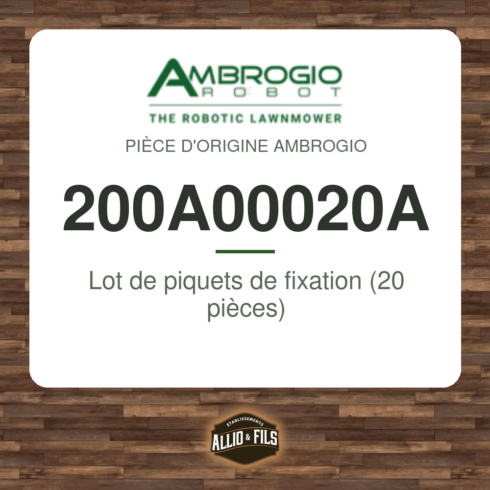 Lot de piquets de fixation (20 pièces) - Ambrogio 200A00020A
