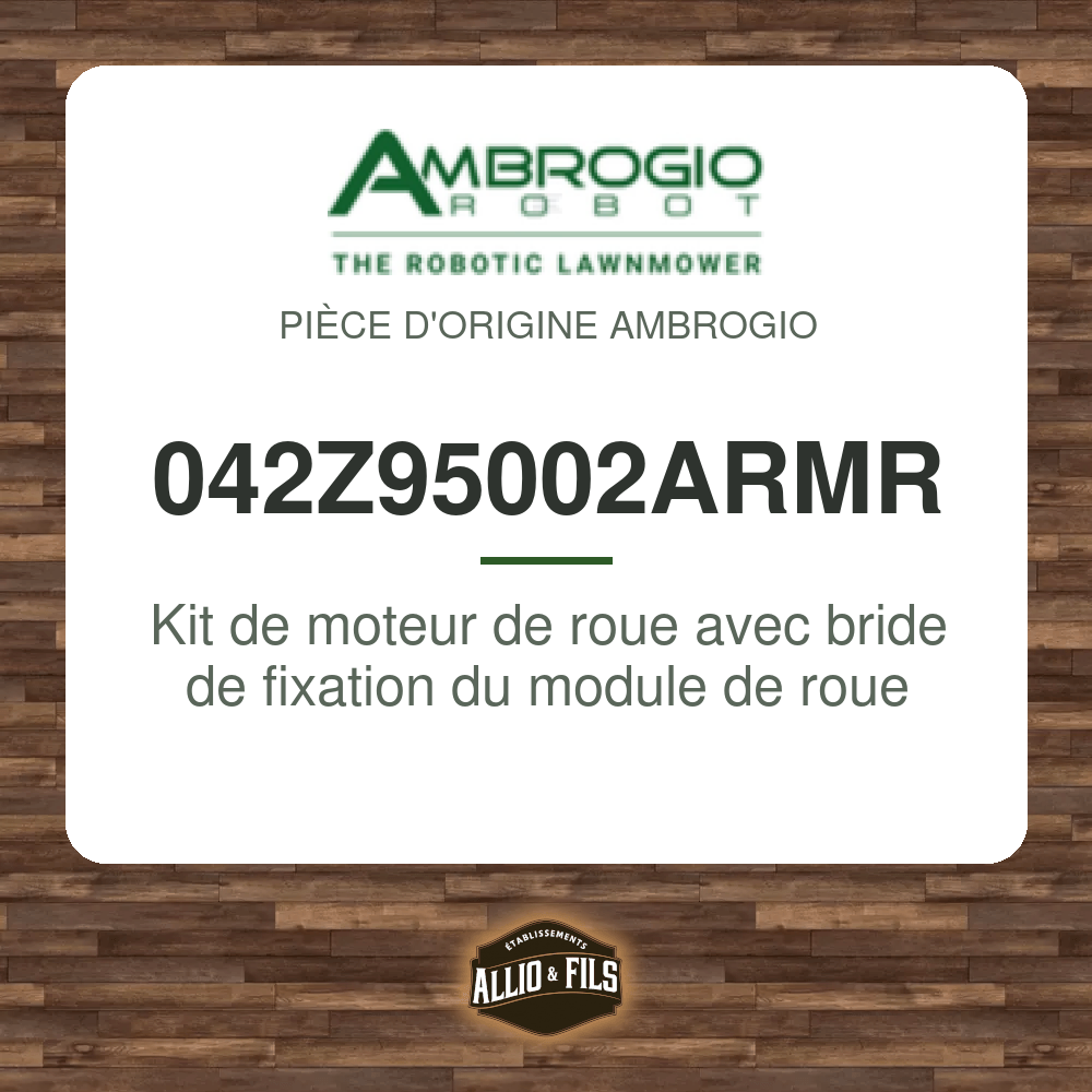 Kit de moteur de roue avec bride de fixation du module de roue - Ambrogio 042Z95002ARMR
