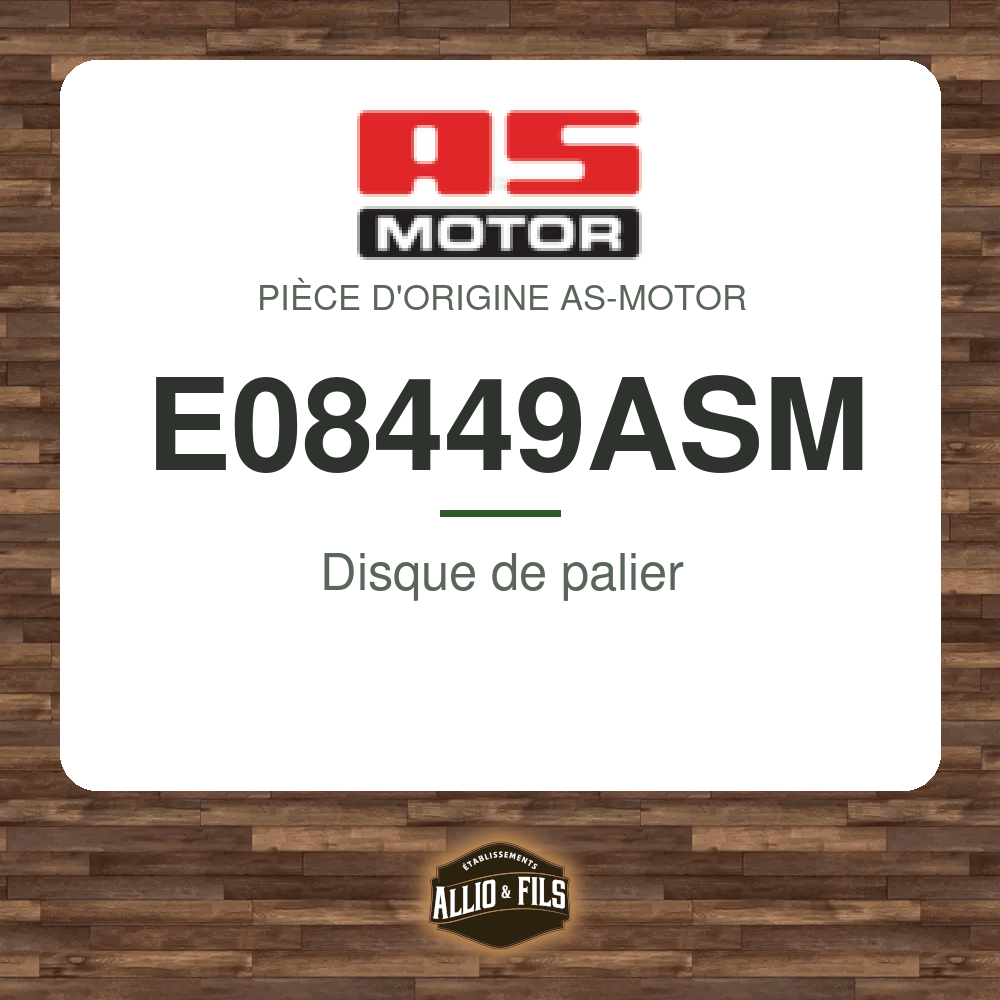 Disque de palier - AS-Motor E08449ASM