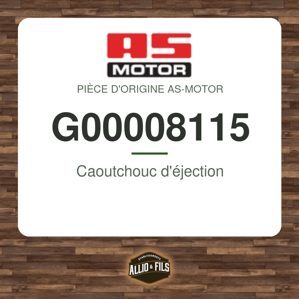 Caoutchouc d'éjection - AS-Motor G00008115