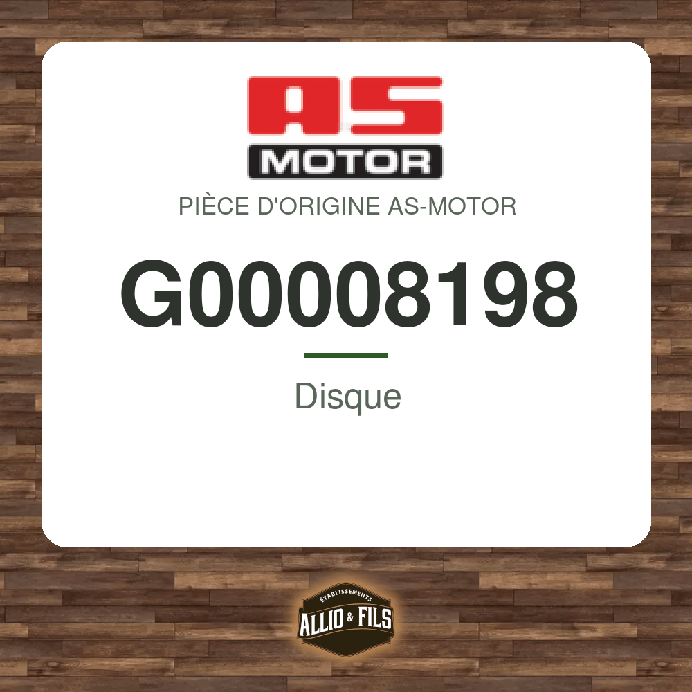 Disque - AS-Motor G00008198