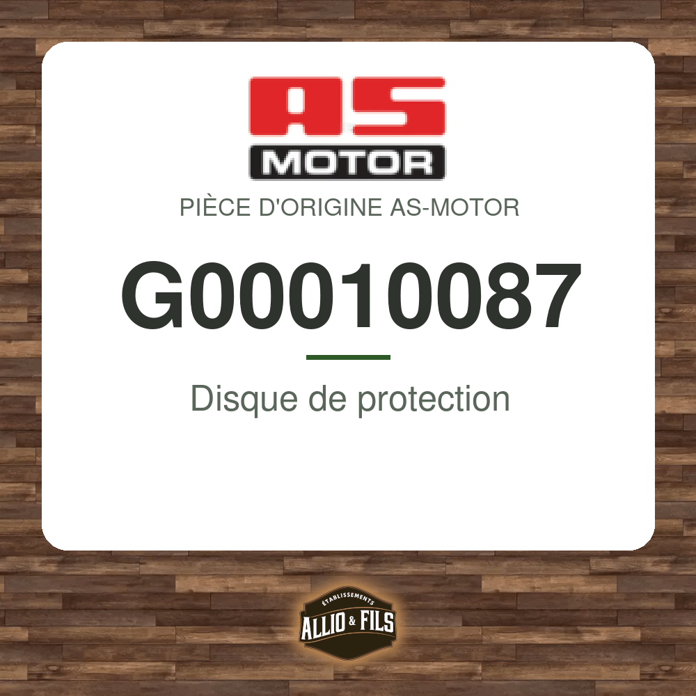 Disque de protection - AS-Motor G00010087