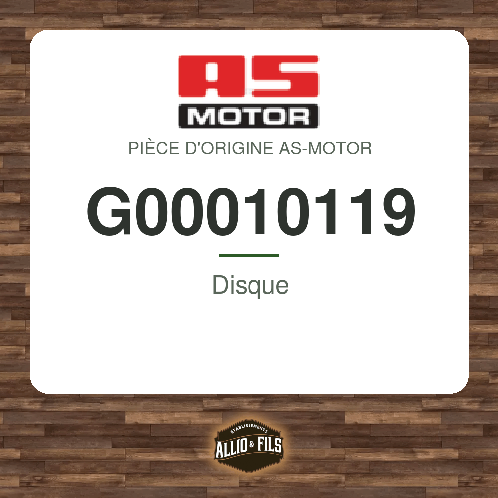Disque - AS-Motor G00010119