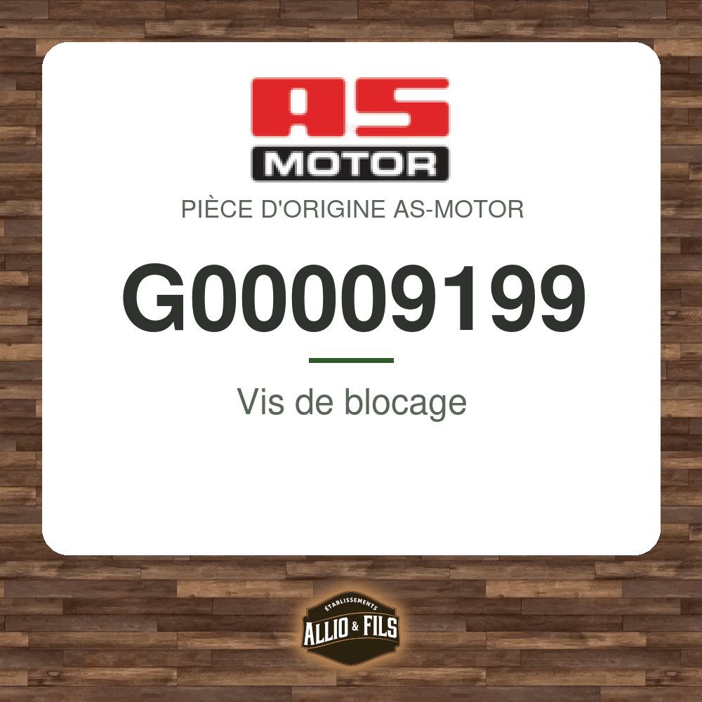 Vis de blocage - AS-Motor G00009199