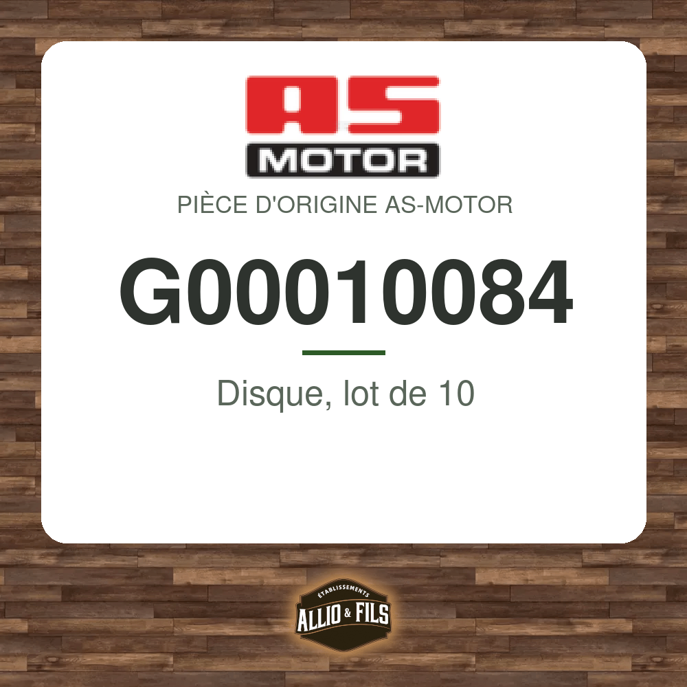 Disque, lot de 10 - AS-Motor G00010084