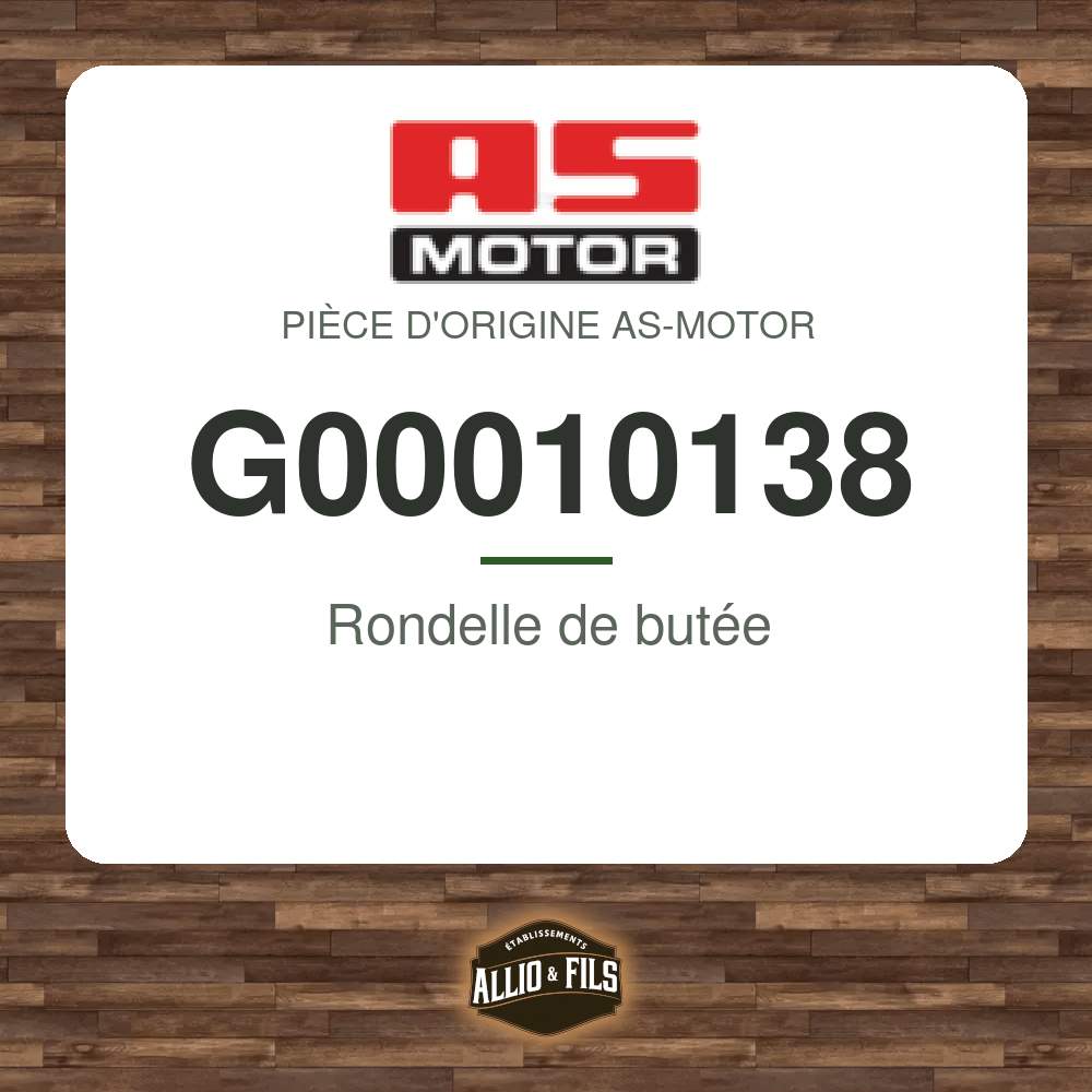 Rondelle de butée - AS-Motor G00010138