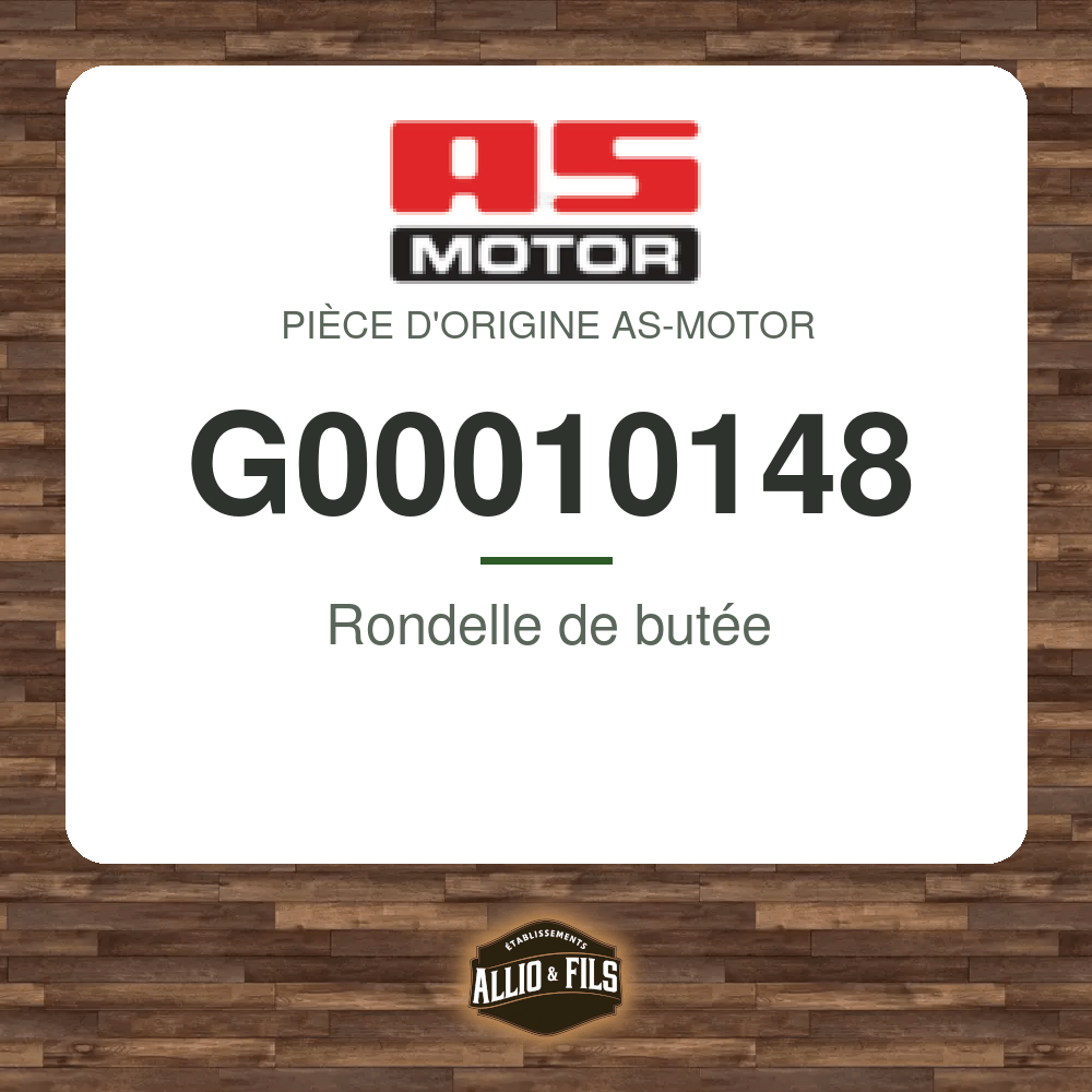 Rondelle de butée - AS-Motor G00010148