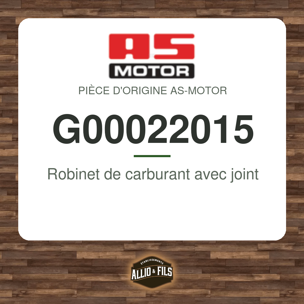 Robinet de carburant avec joint - AS-Motor G00022015