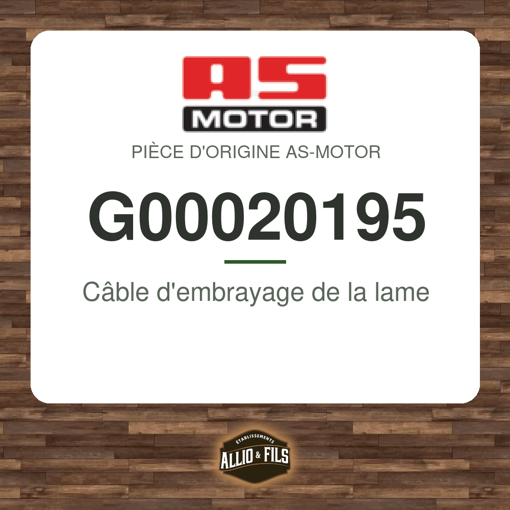 Câble d'embrayage de la lame - AS-Motor G00020195