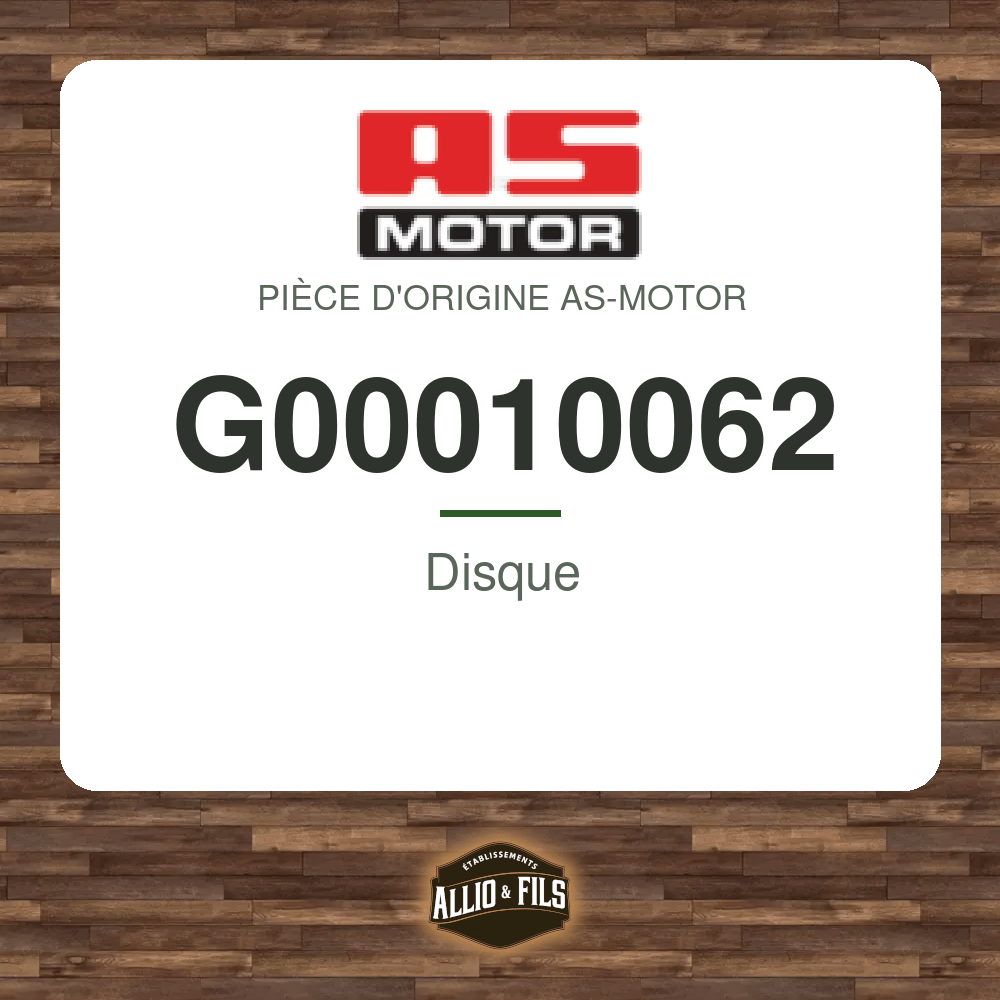 Disque - AS-Motor G00010062