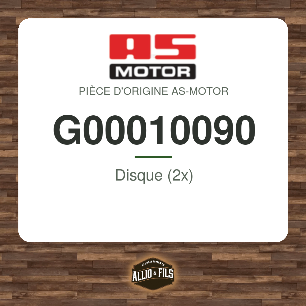 Disque (2x) - AS-Motor G00010090