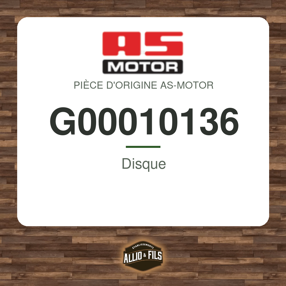 Disque - AS-Motor G00010136