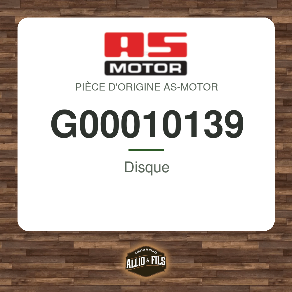 Disque - AS-Motor G00010139