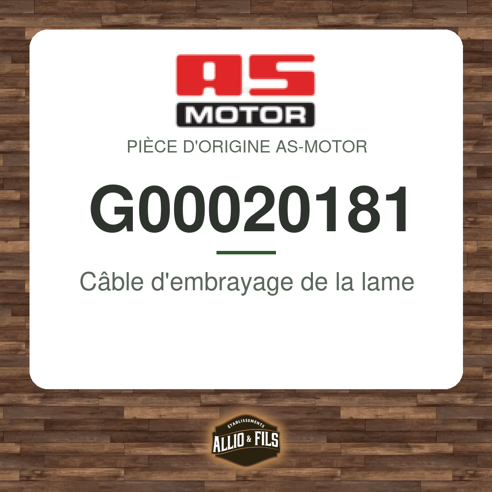 Câble d'embrayage de la lame - AS-Motor G00020181
