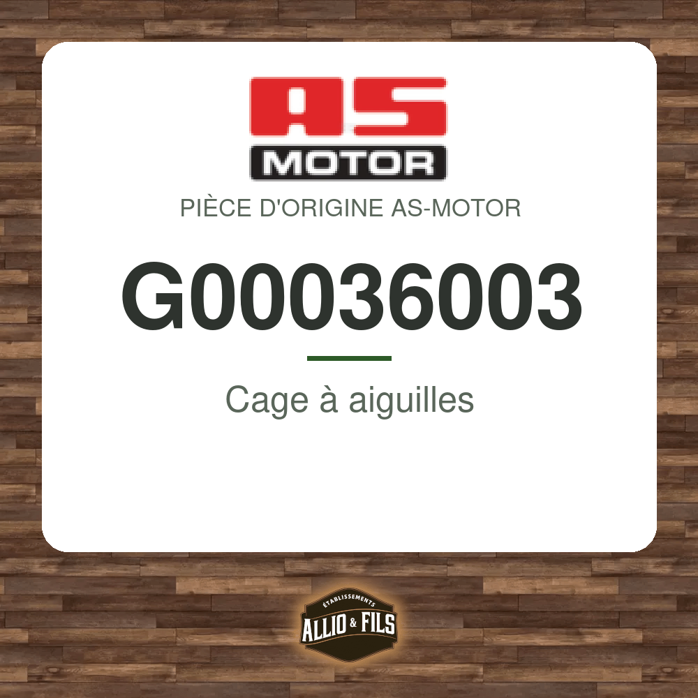 Cage à aiguilles - AS-Motor G00036003