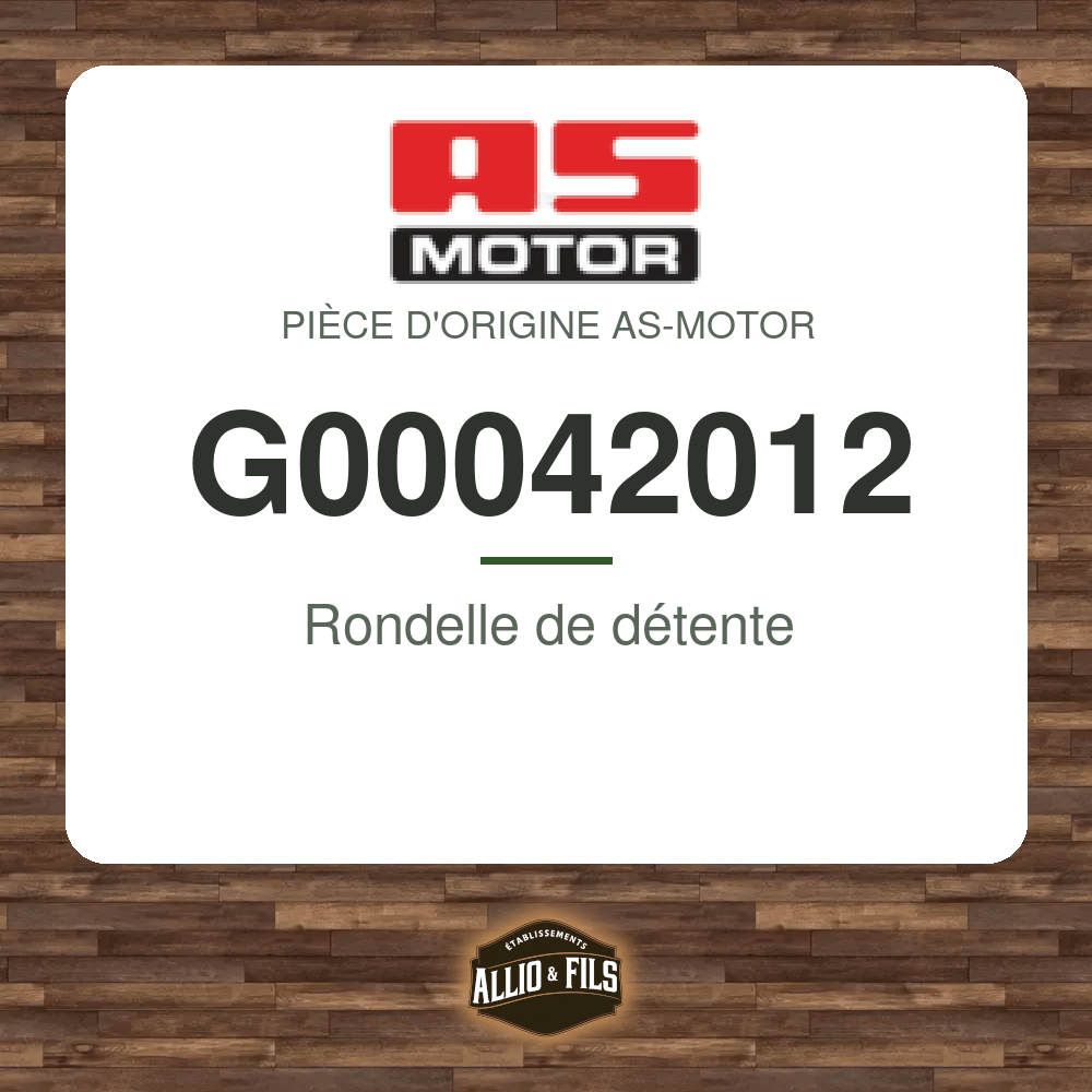 Rondelle de détente - AS-Motor G00042012