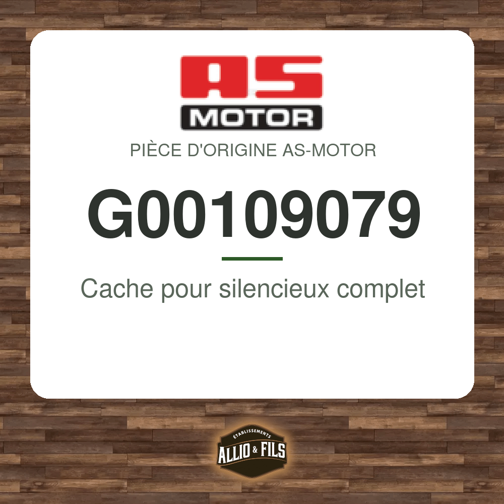 Cache pour silencieux complet - AS-Motor G00109079