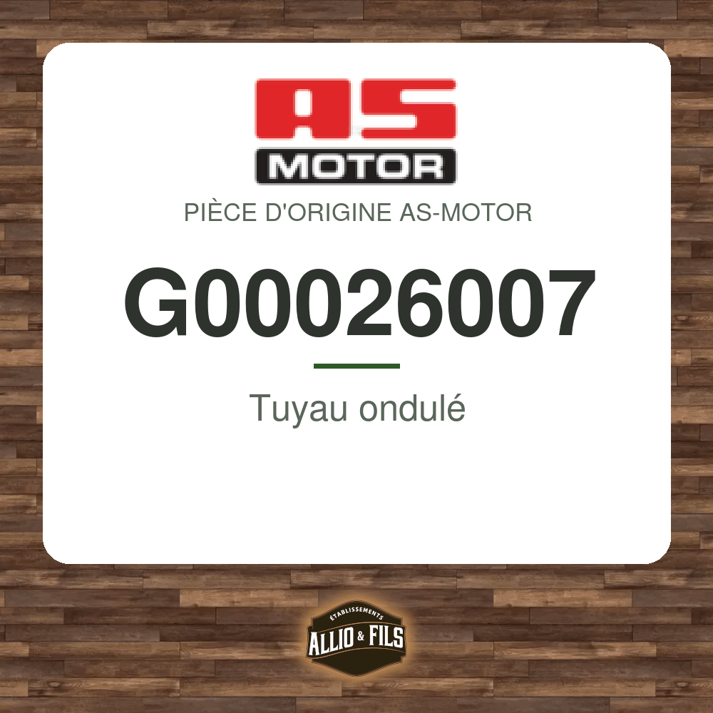 Tuyau ondulé - AS-Motor G00026007