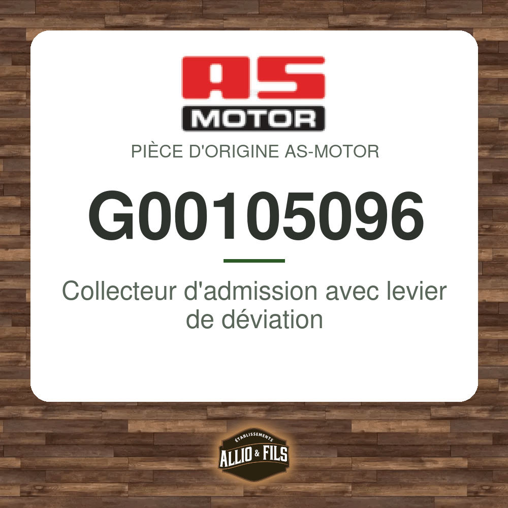 Collecteur d'admission avec levier de déviation - AS-Motor G00105096