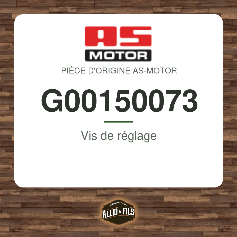 Vis de réglage - AS-Motor G00150073