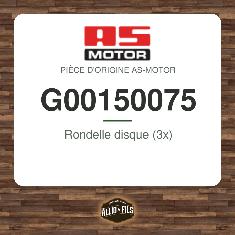 Rondelle disque (3x) - AS-Motor G00150075