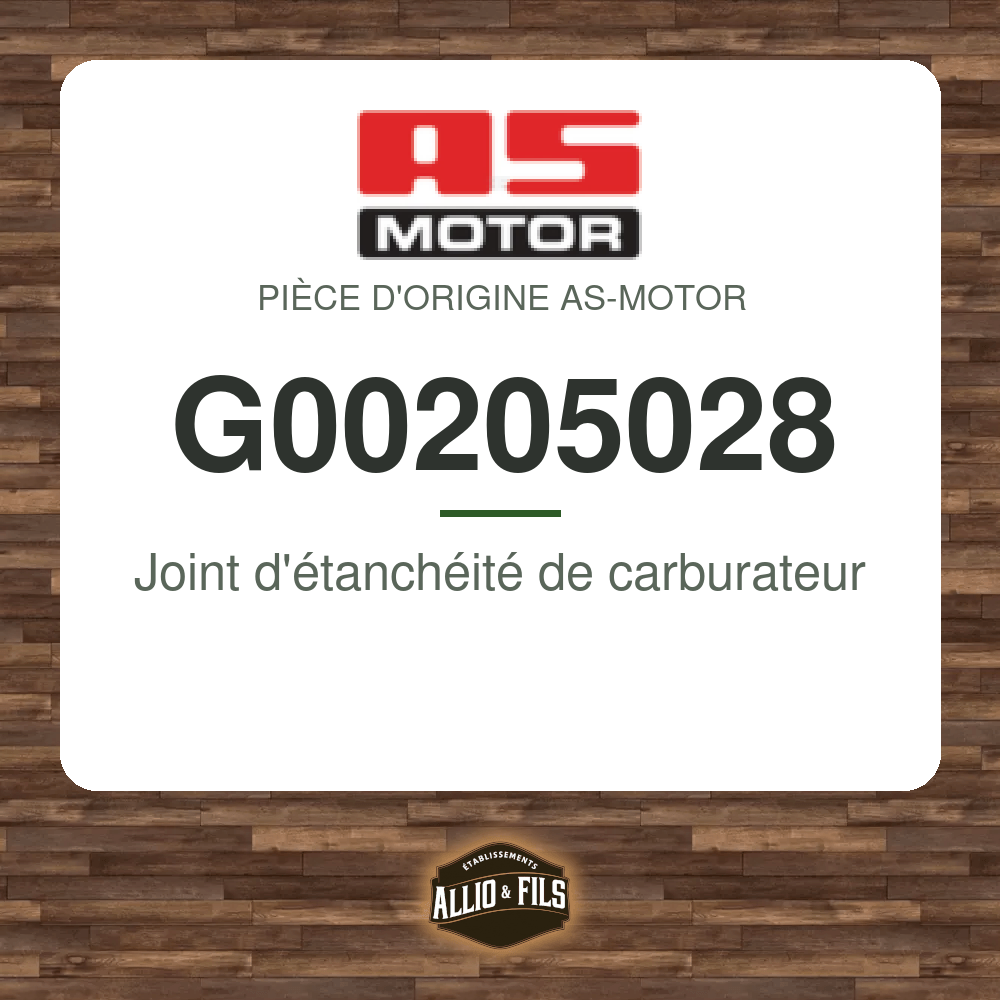 Joint d'étanchéité de carburateur - AS-Motor G00205028
