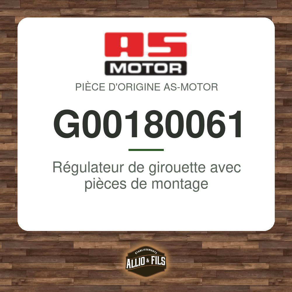 Régulateur de girouette avec pièces de montage - AS-Motor G00180061
