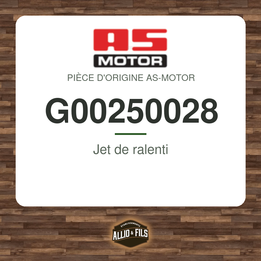 Jet de ralenti - AS-Motor G00250028