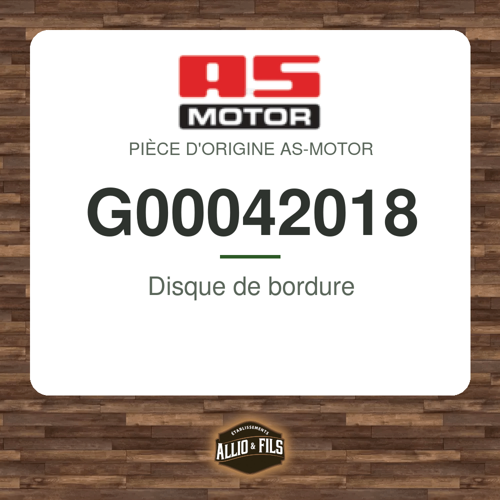 Disque de bordure - AS-Motor G00042018