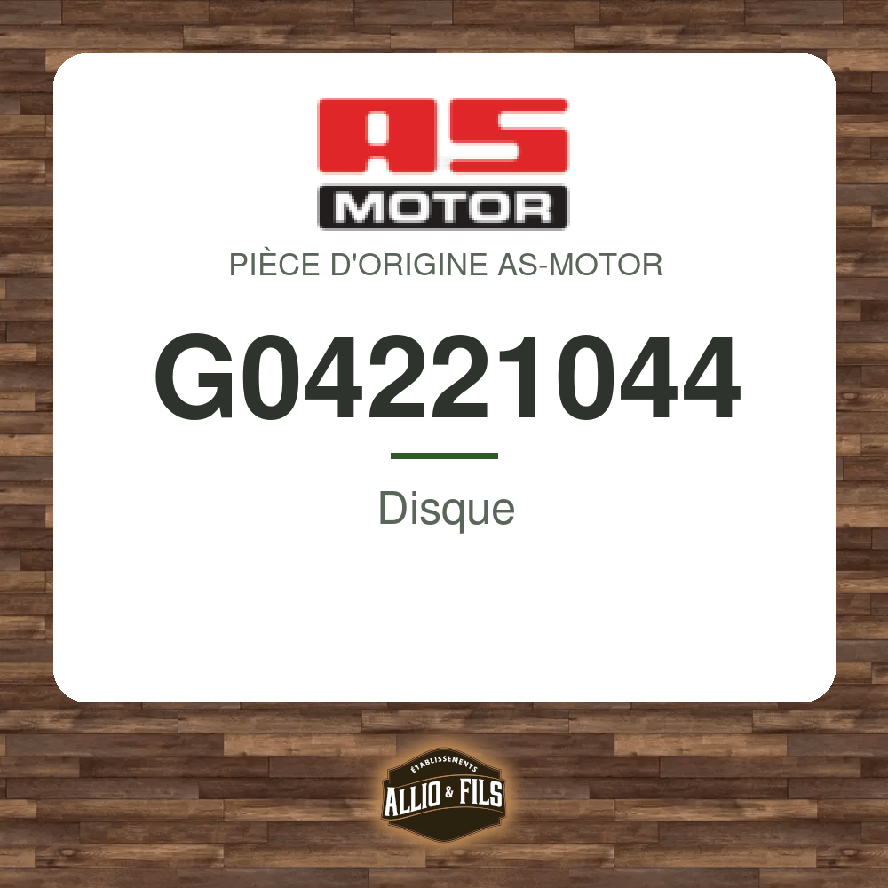 Disque - AS-Motor G04221044