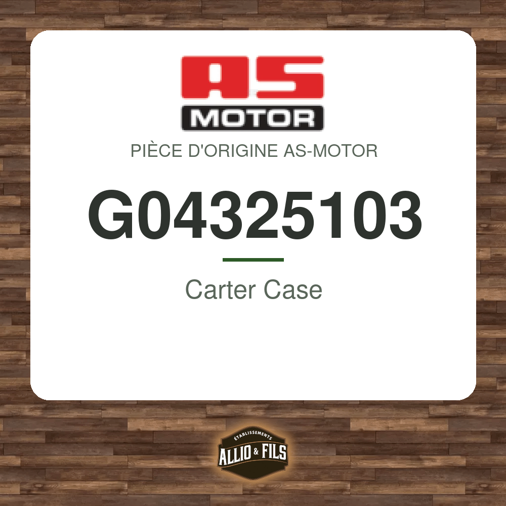 Carter Case - AS-Motor G04325103
