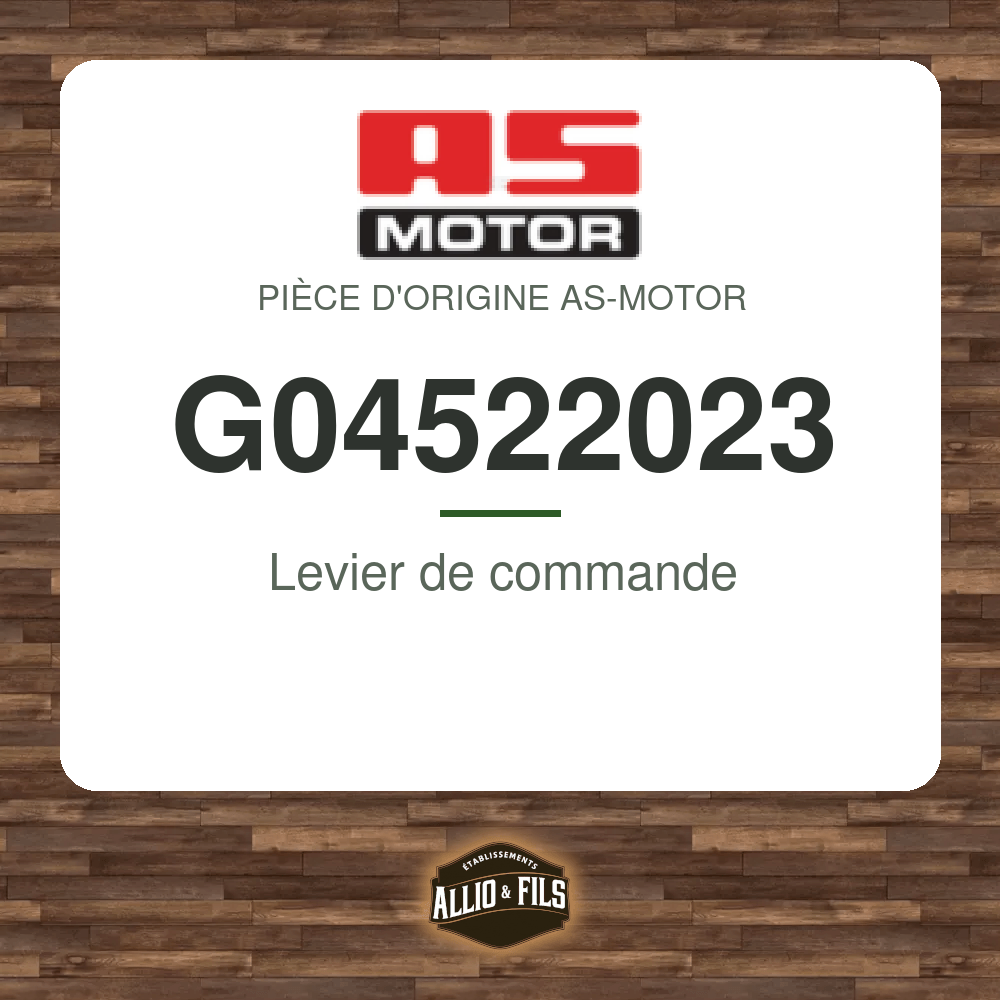 Levier de commande - AS-Motor G04522023