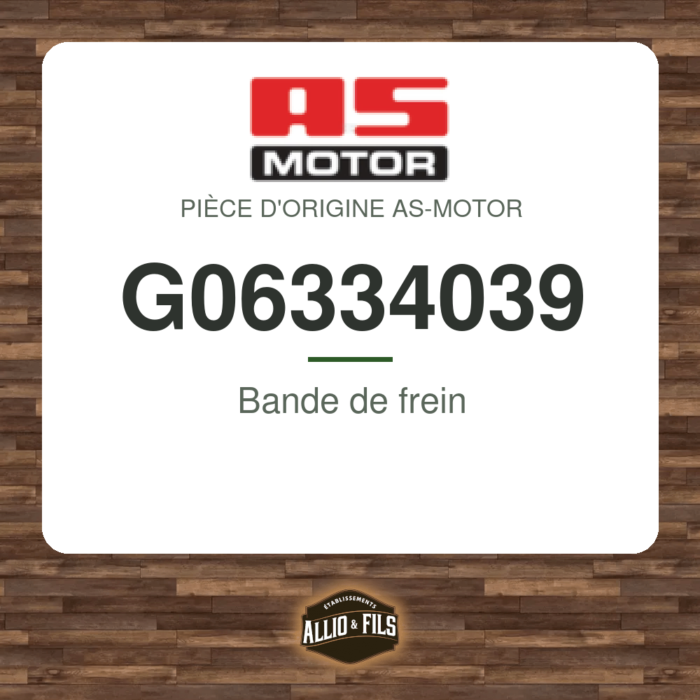 Bande de frein - AS-Motor G06334039