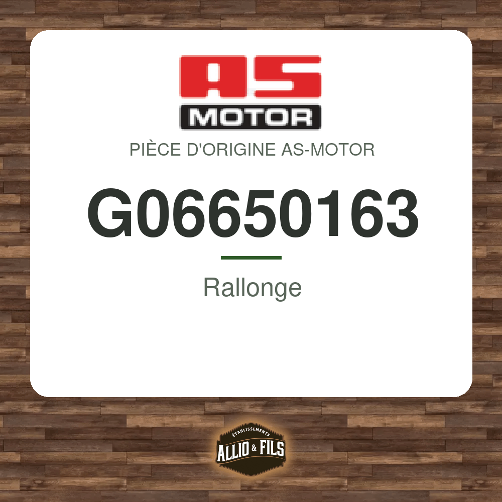 Rallonge - AS-Motor G06650163