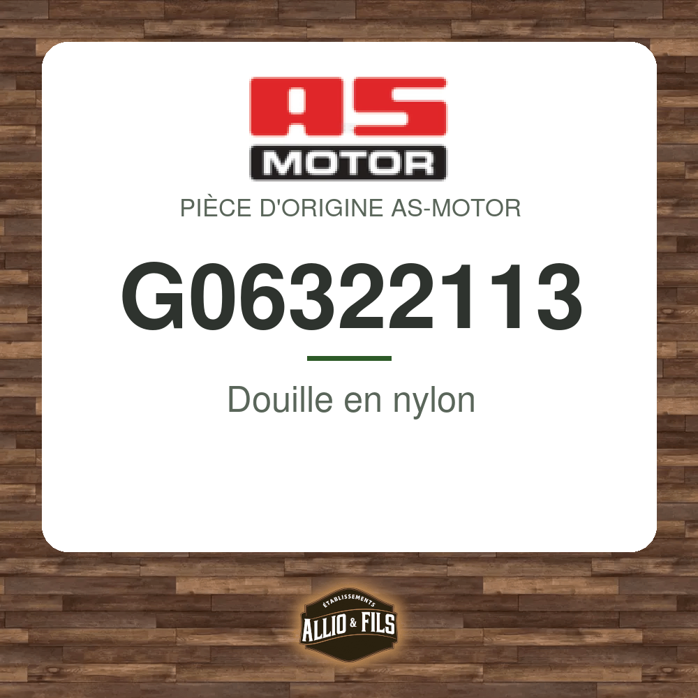 Douille en nylon - AS-Motor G06322113
