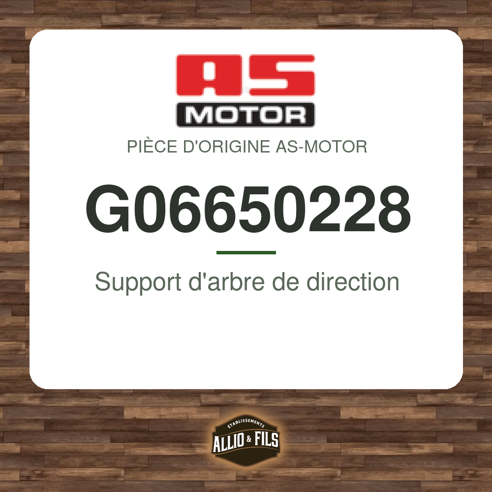 Support d'arbre de direction - AS-Motor G06650228