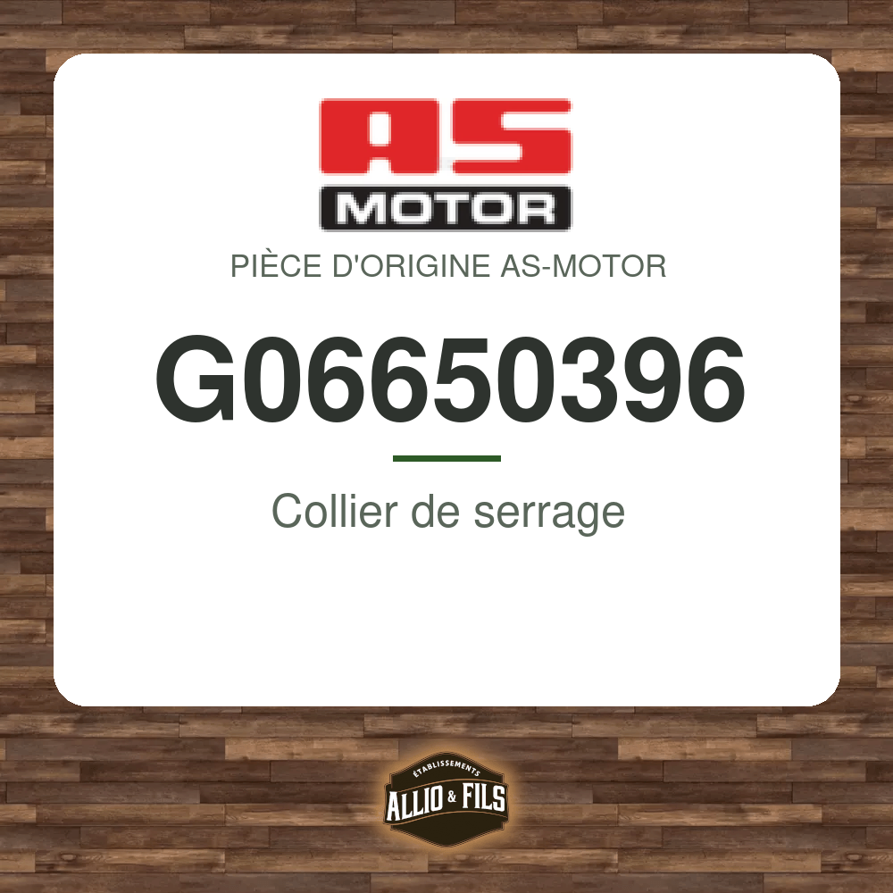 Collier de serrage - AS-Motor G06650396