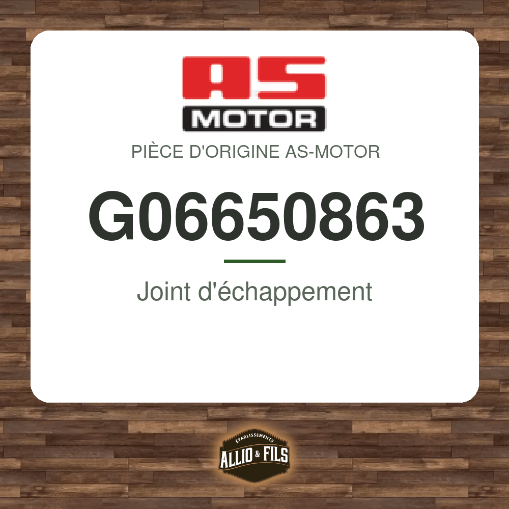 Joint d'échappement - AS-Motor G06650863