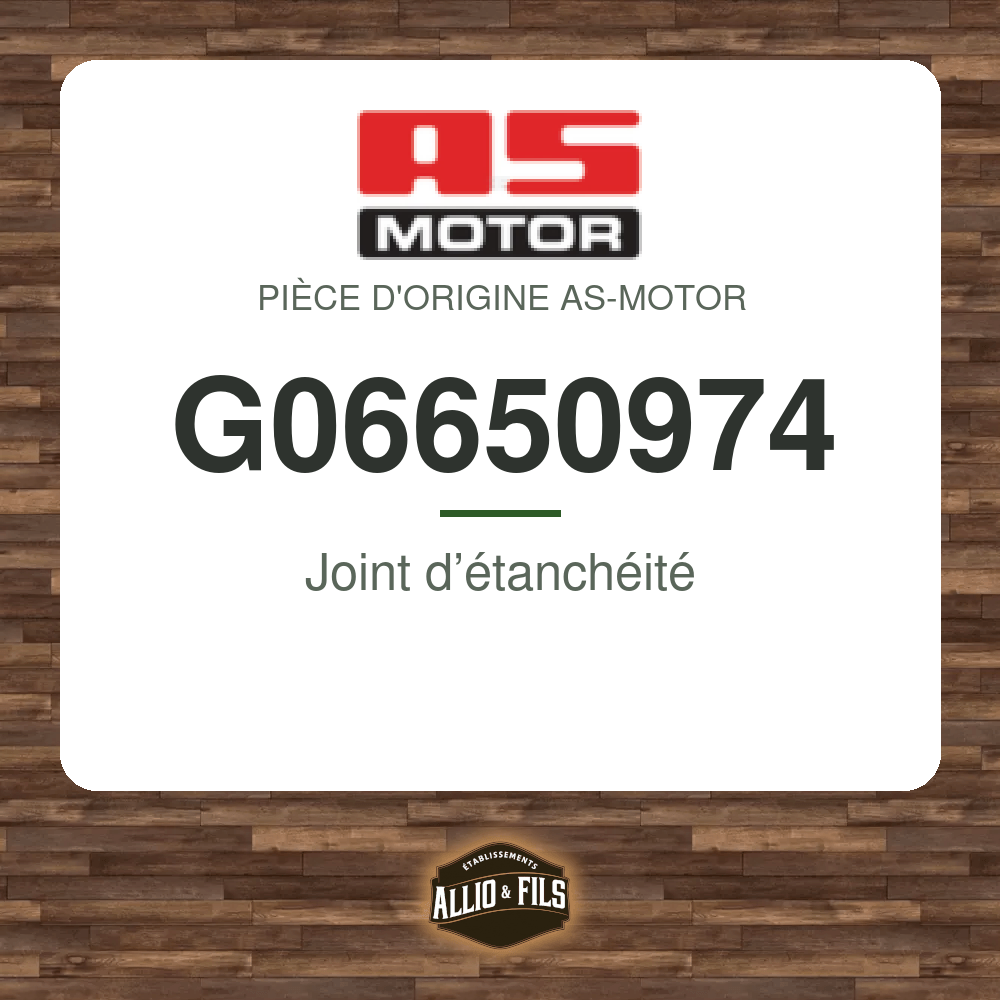 Joint d’étanchéité - AS-Motor G06650974