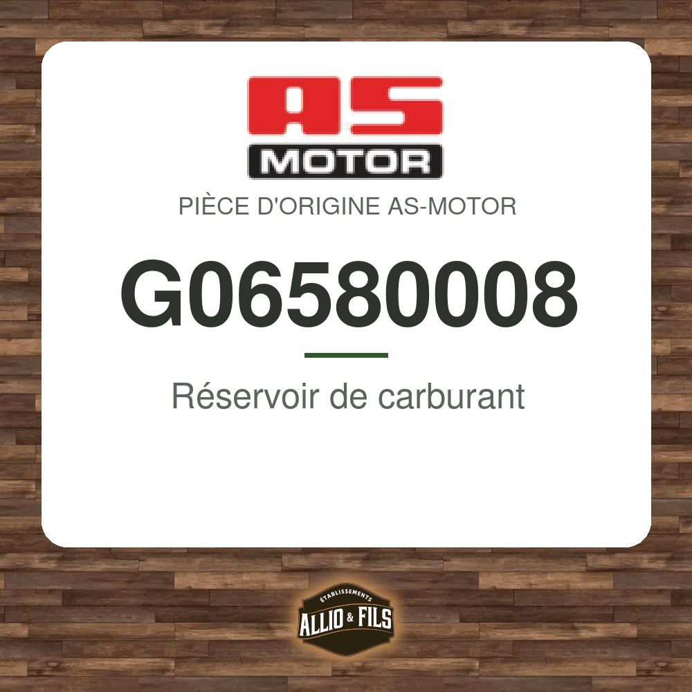 Réservoir de carburant - AS-Motor G06580008