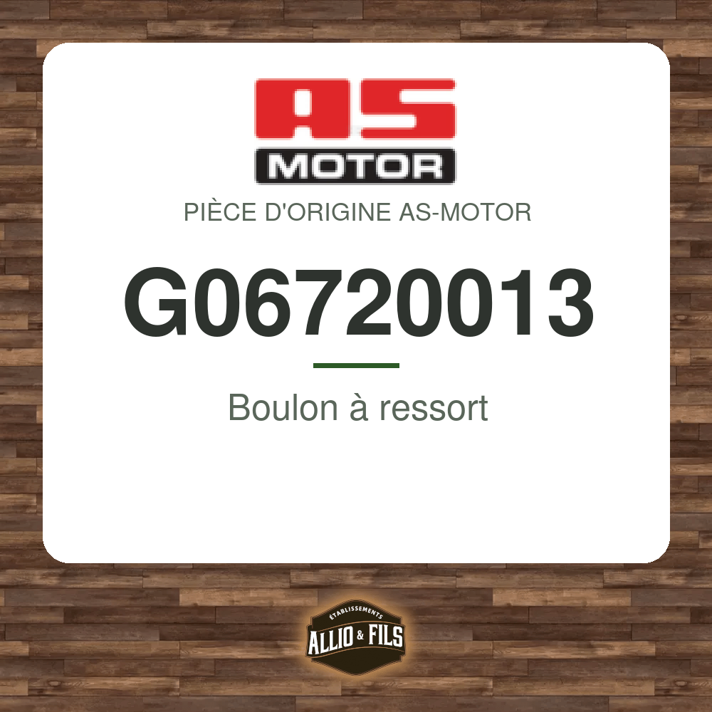 Boulon à ressort - AS-Motor G06720013