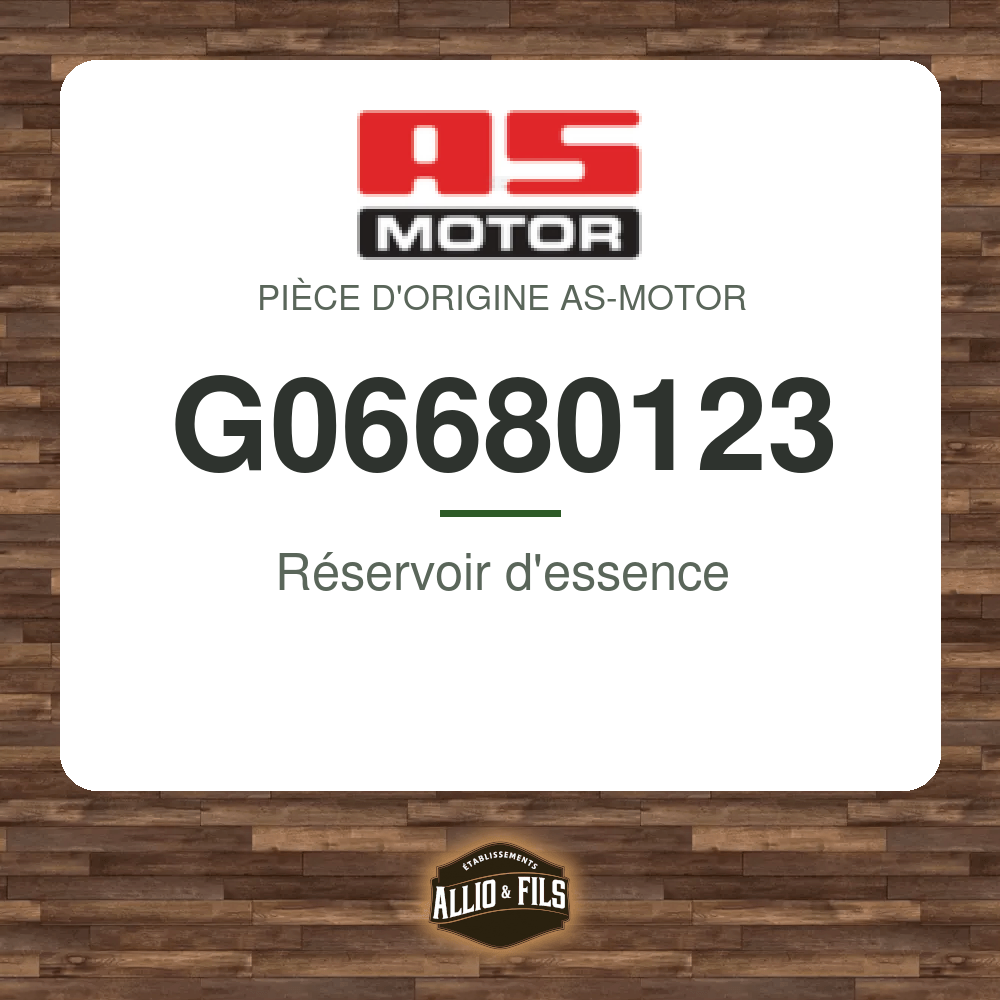 Réservoir d'essence - AS-Motor G06680123