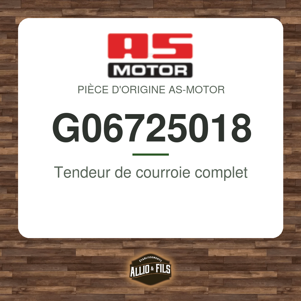 Tendeur de courroie complet - AS-Motor G06725018